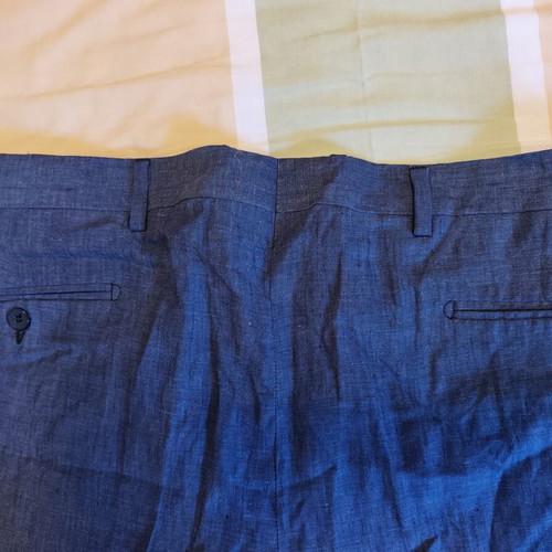 Linen suit set Reporter no 54 like new, blue jacket and trousers