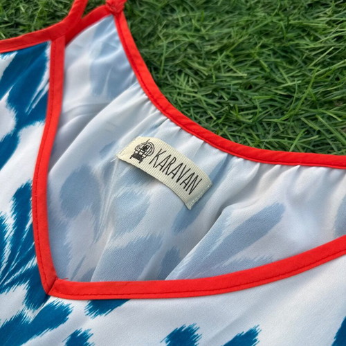 Karavan Tati dress, white and blue