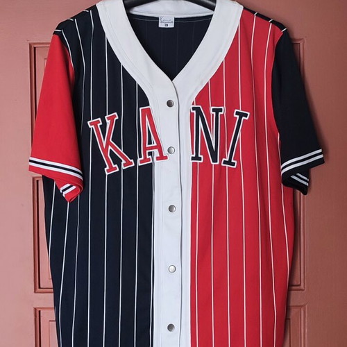 Karl Kani College Block Pinstripe Baseball Shirt XL like new