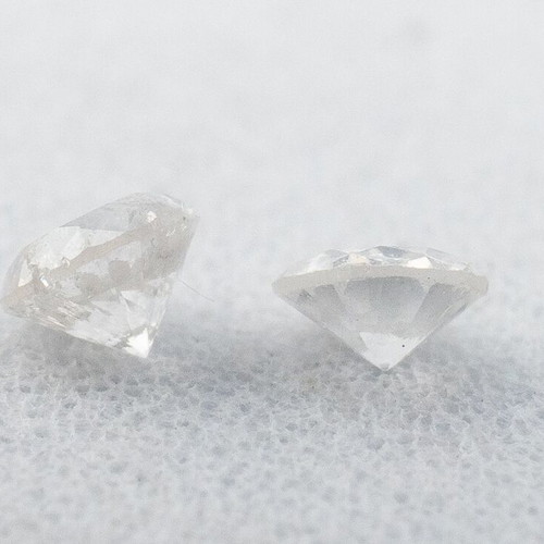 Pair Round Brilliant Diamonds 0.11ct total used