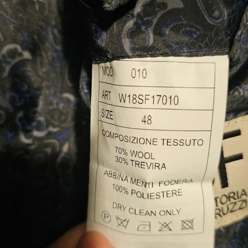 Sartoria Ferruzzi men's coat medium dark blue like new
