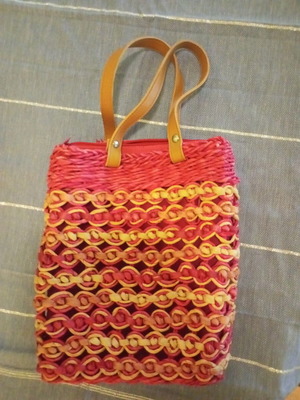 Straw Handbag used with inner pocket