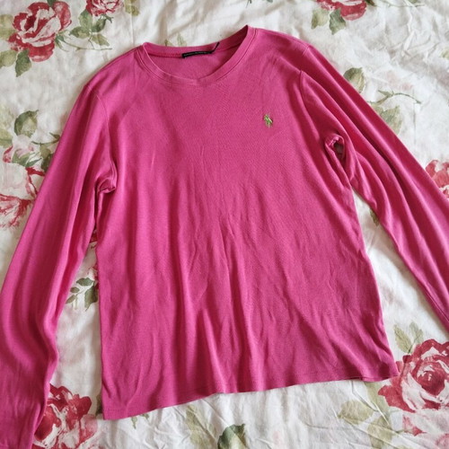 Polo Ralph Lauren blouse used, size XL, pink with green logo