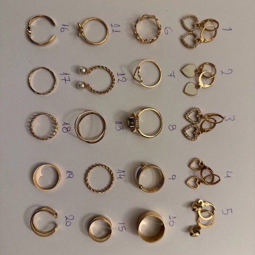 Rings new gold-colored