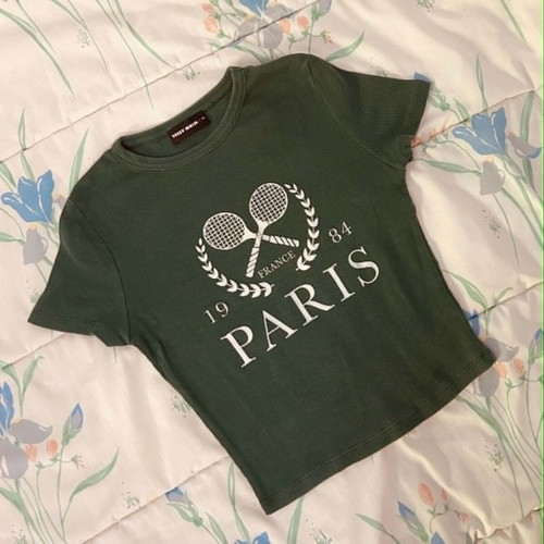 Tally Weill green short-sleeve summer t-shirt XS