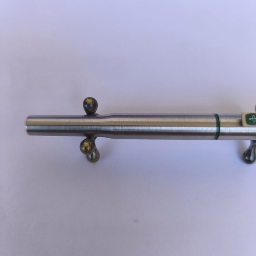 Parker 25 pen used, stainless steel with green details