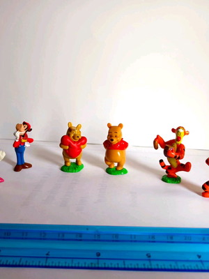 Disney figure set unused, 6 pieces with Minnie, Goofy, Winnie the Pooh, Tigger