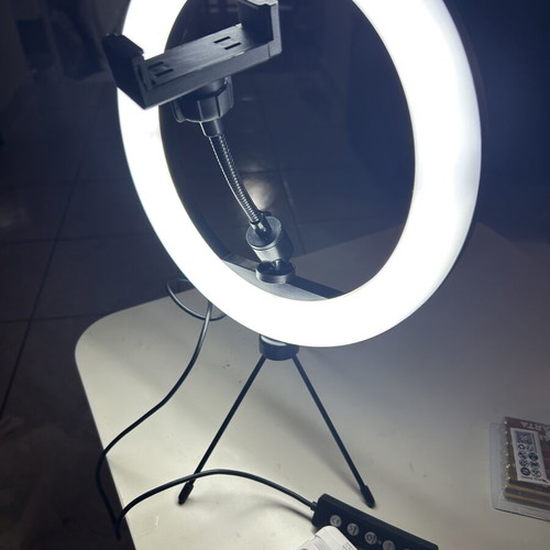 Rgb LED Ring Light with Phone Holder and Tripod like new