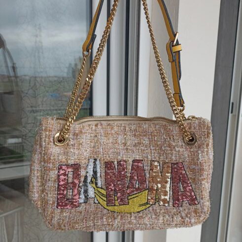 Zara knitted shoulder bag like new, multicolor