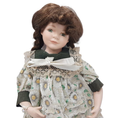 Vintage gardener doll with original outfit and watering can