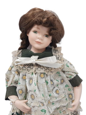 Vintage gardener doll with original outfit and watering can