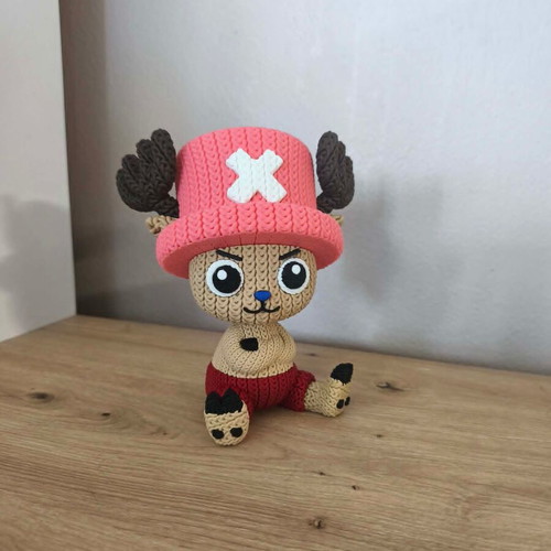 3D Printed Tony Tony Chopper Figure Knitted Crochet Style new
