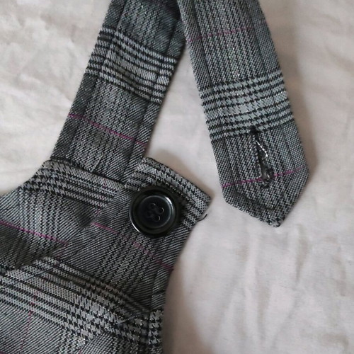 Elements by Kenvelo gray plaid mini pleated dress size XS like new
