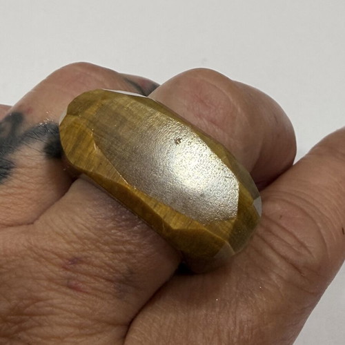 Tiger's Eye Ring new, handmade with natural stone