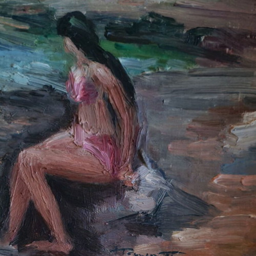 Oil painting signed, like new
