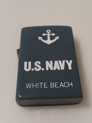 Windproof lighter military style like new with U.S. Navy logo