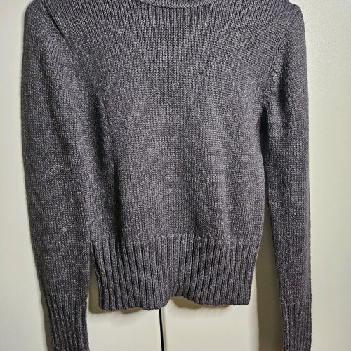Mango sweater with wool and metallic yarn like new, gray silver size M
