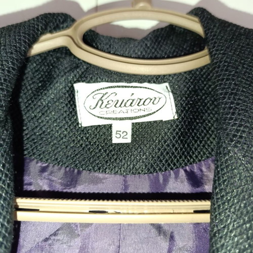 Kekatou Creations women's jacket 52 like new, black and purple