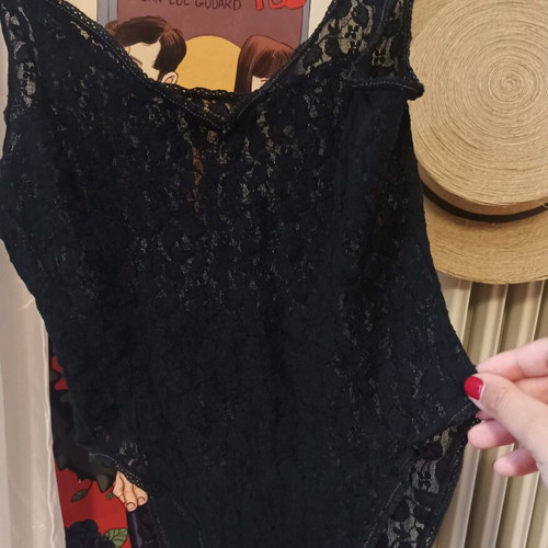 Dark Fairy Inspired Black Lace Bodysuit like new