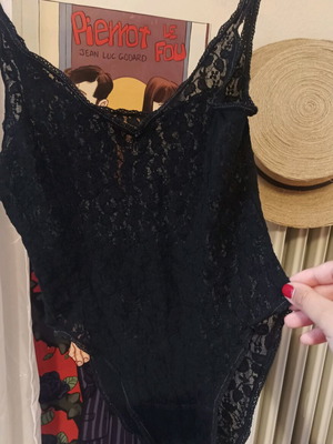 Dark Fairy Inspired Black Lace Bodysuit like new