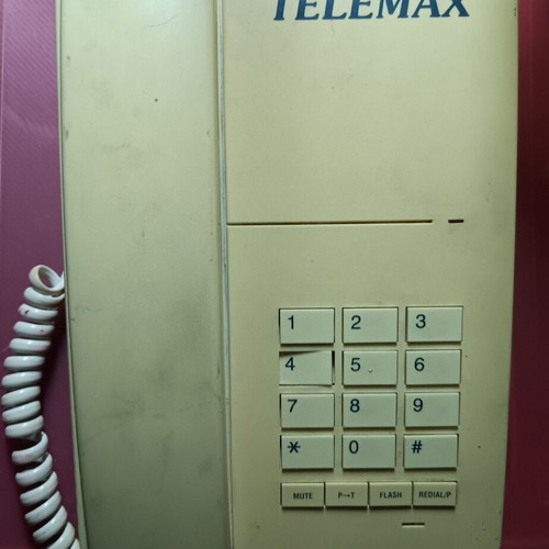 Telemax phone used, beige, wired collectible