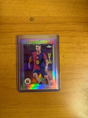 Fermín López Future Stars Purple Refractor card new, Topps Chrome UEFA