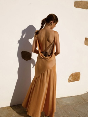 Nidodileda Rhea Maxi Dress like new, burnt orange, size M