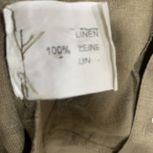 Makis Tselios women's linen jacket, khaki, size XXL