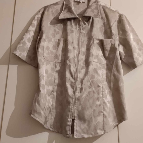 Vintage silver short-sleeve jacket size L used with gift earrings