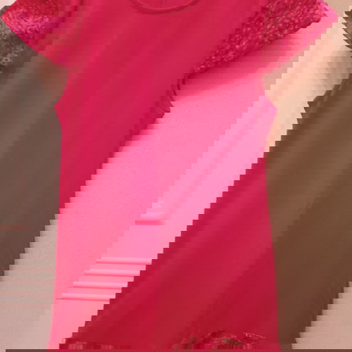 Φόρεμα για κορίτσι 8 ετών σαν καινούργιο, φουξια με γούνινο πανωφόρι