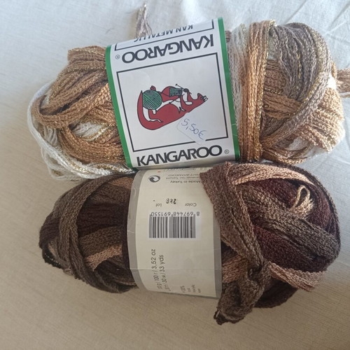 Two yarns for scarves or crafts