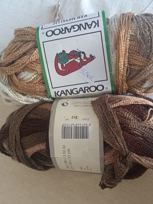 Two yarns for scarves or crafts