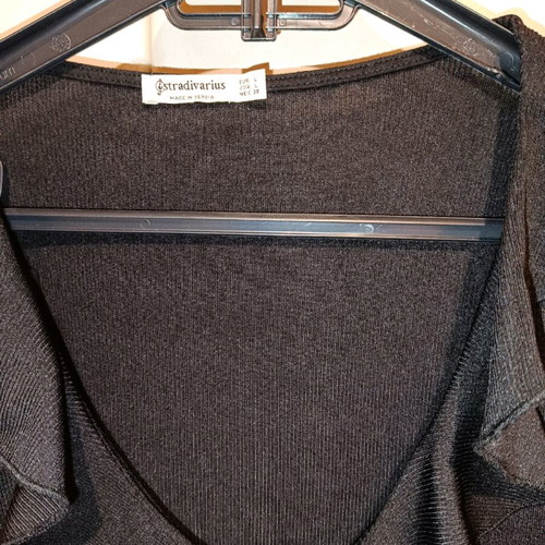 Stradivarius blouse with ruffles black, like new, size L