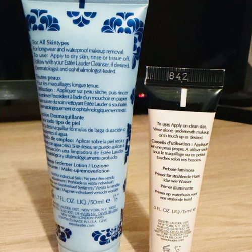 Estée Lauder makeup remover lotion 50ml and primer 15ml new