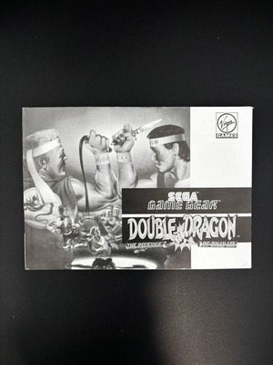 Double Dragon Sega Game Gear Instruction Manual like new (1992)