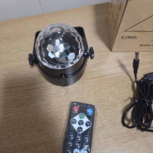 RGB LED disco ball with remote control new portable