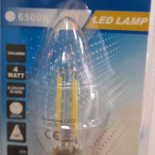 LED lamp E14 4 watt yellow and white new, 300 lumen
