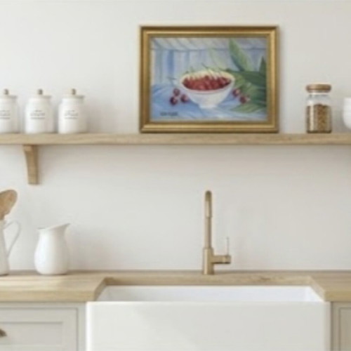 Small painting for dining or kitchen decoration