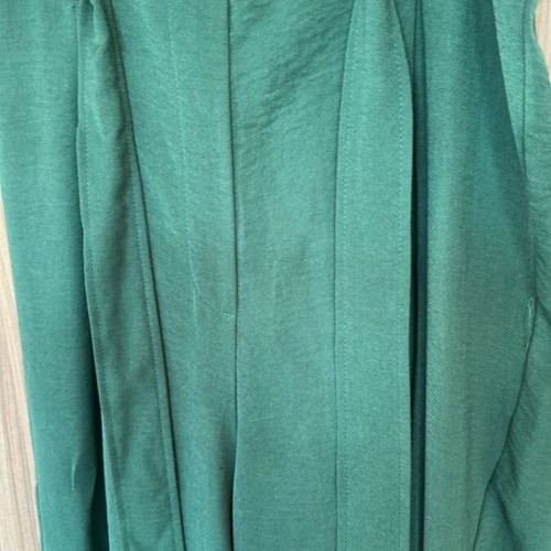 Stradivarius Pants green, like new, elastic waist, wide leg, belt