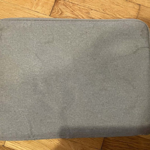 Laptop bag used, gray with two compartments, 13.3 inches