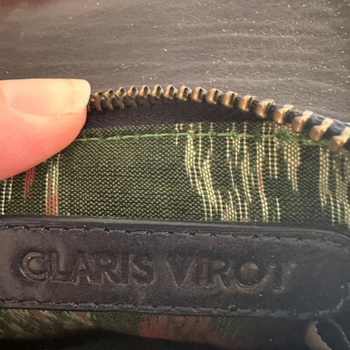 Claris Virot leather wallet like new, green