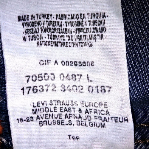 Vintage Levi's 70500 cropped jacket refurbished, gray and blue, size M