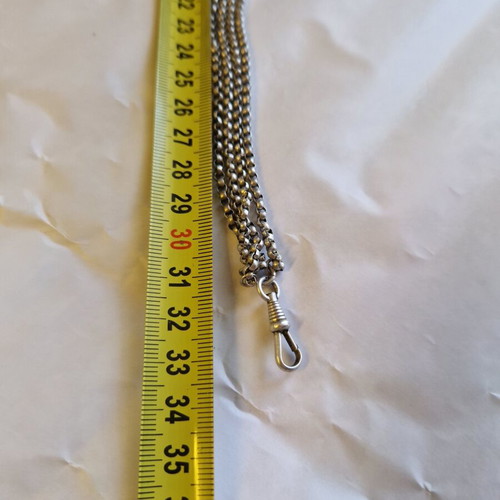 Kiousteki pocket watch chain used, vintage silver 800