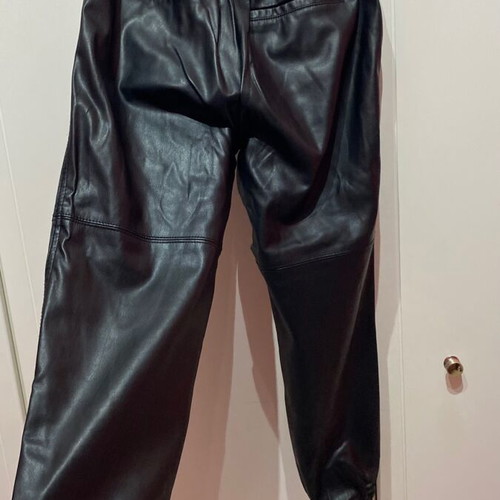 Leather pants used, black, Bershka, size XS