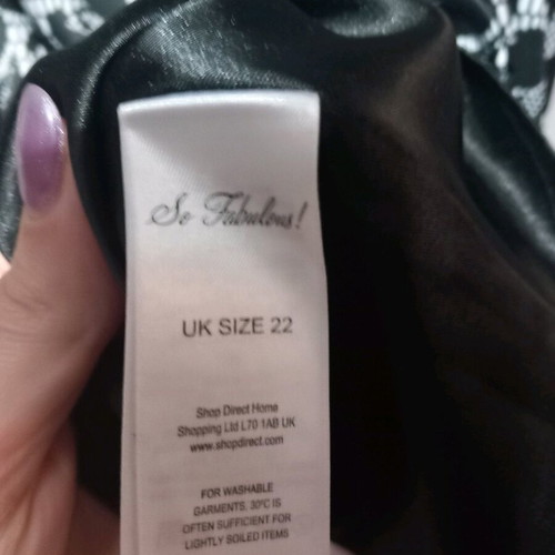 So Fabulous sleeveless dress in black and white tones like new