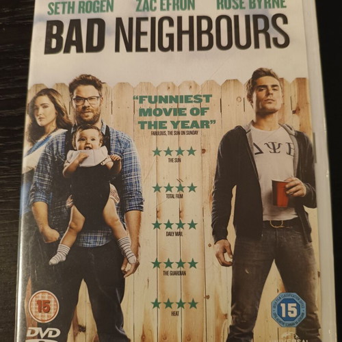 DVD Bad Neighbours new comedy movie with Seth Rogen, English subtitles