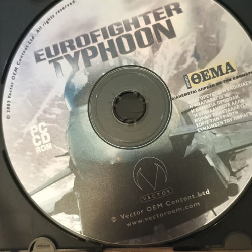 Eurofighter Typhoon video game used, PC action shooting