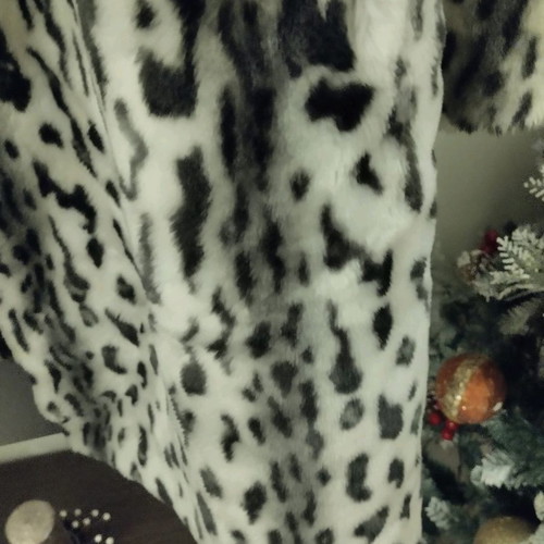 Eco fur coat like new, excellent quality, size L-XXL