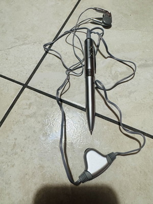 Vintage FM Radio Pen with Headphones used, retro gadget