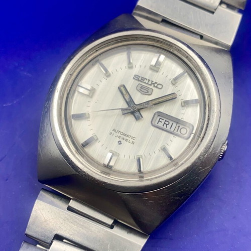 Seiko 5 Automatic 6319-7000 used, silver dial, stainless steel